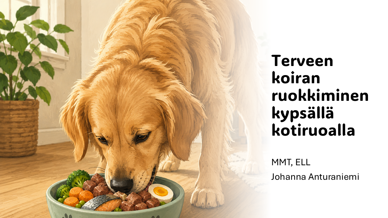 LUENTO - Terveen koiran kotiruokavalio